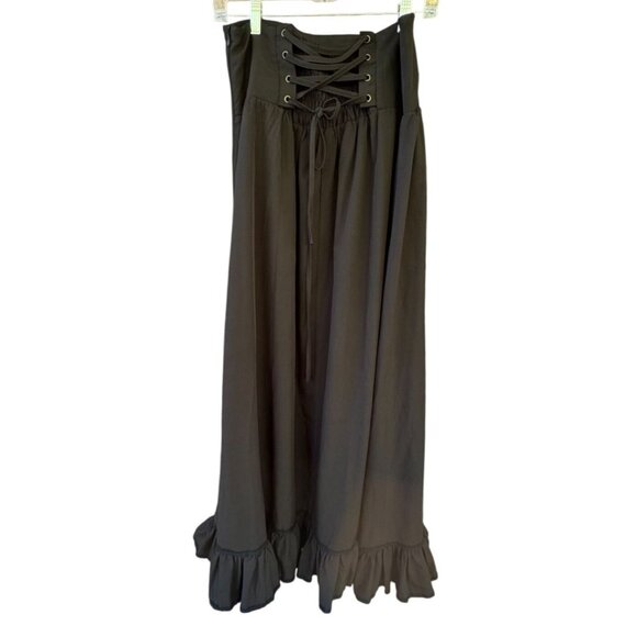 NWT Scarlet Darkness Back Lace Up Corset Skirt Long Victorian Steampunk Large - Picture 4 of 10